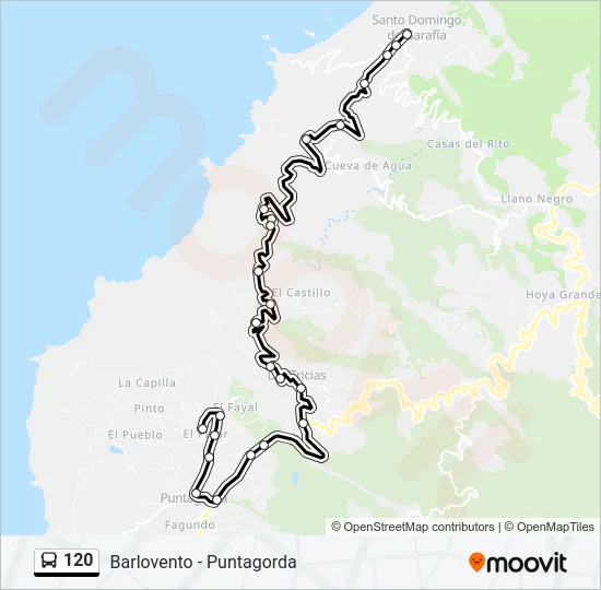 120 Bus Line Map