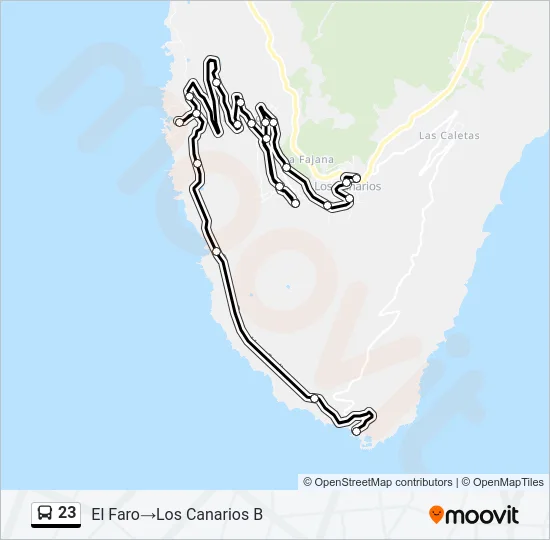 23 Bus Line Map