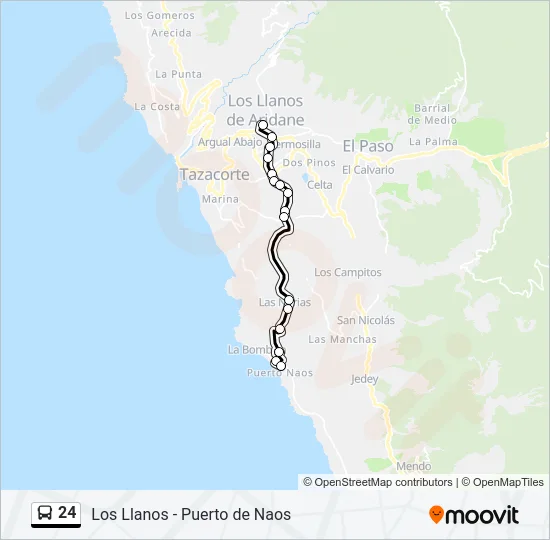 24 Bus Line Map
