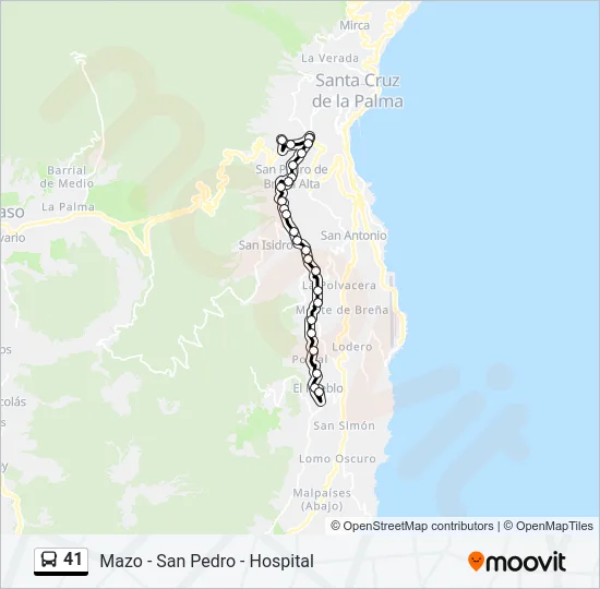 41 Bus Line Map