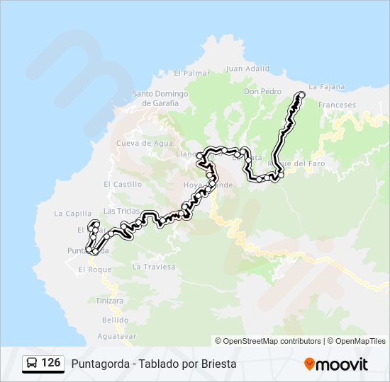 Mapa de 126 de autobús