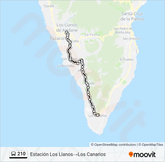 210 Bus Line Map