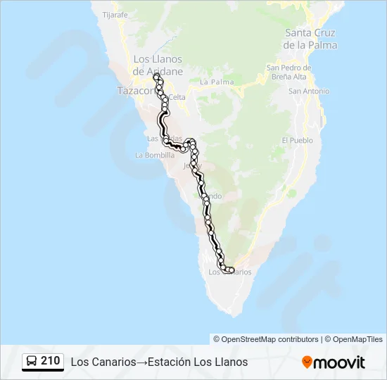 210 Bus Line Map