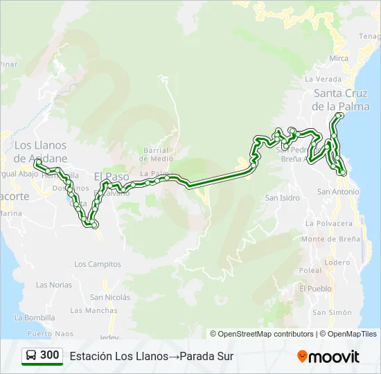 300 Bus Line Map