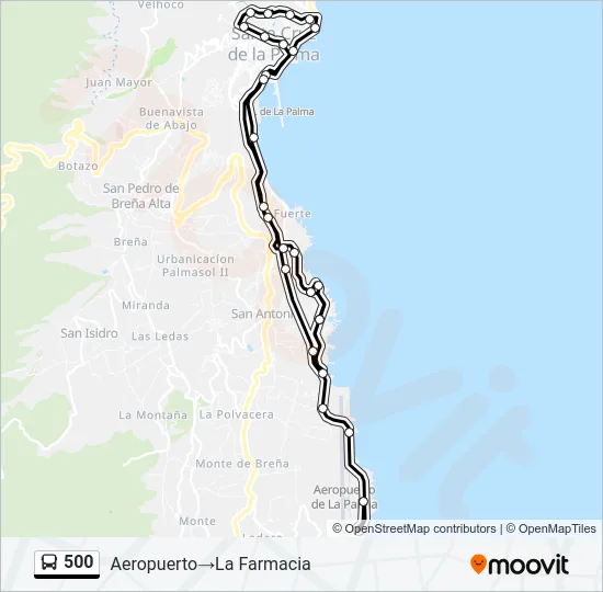 500 Bus Line Map