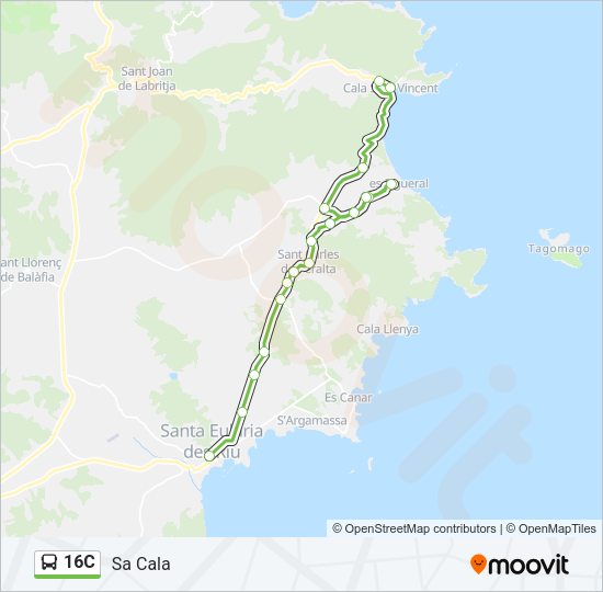 16C Bus Line Map