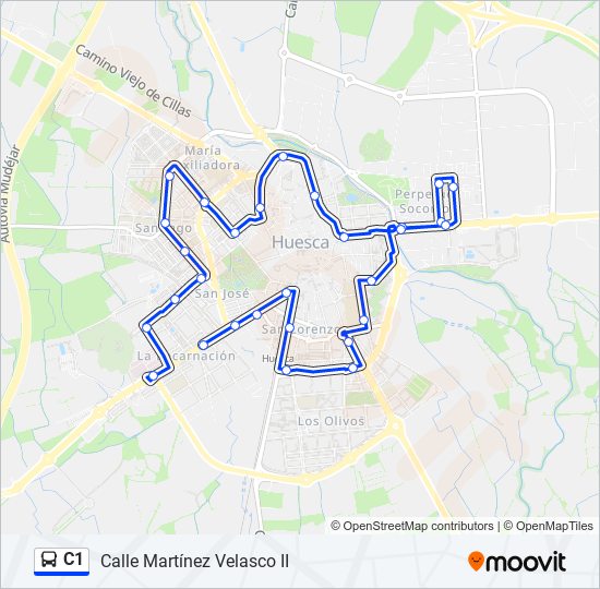 C1 bus Mapa de línia