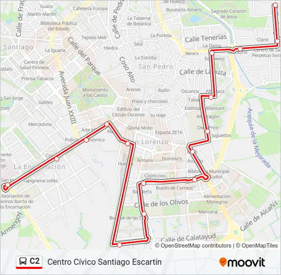 C2 Bus Line Map
