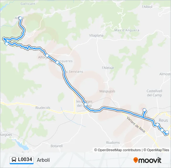 L0034 Bus Line Map