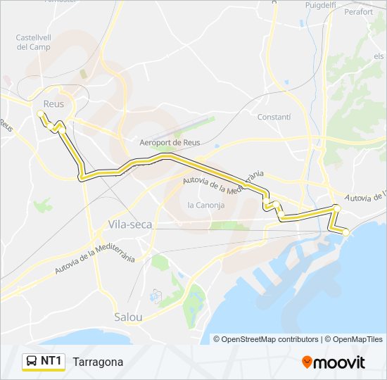 NT1 Bus Line Map