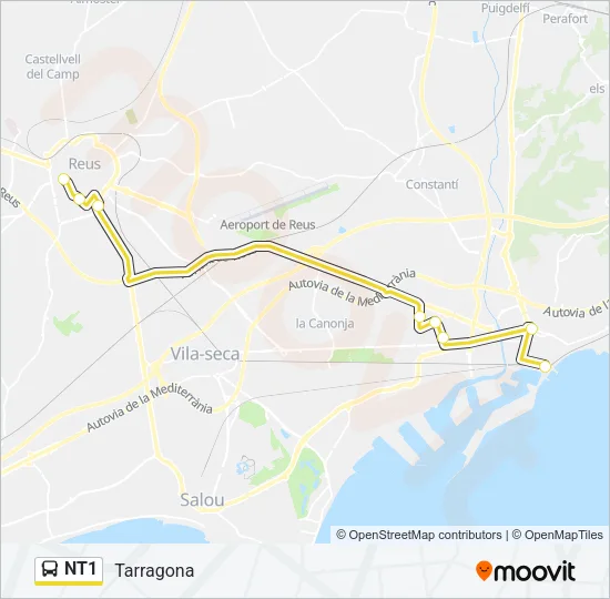 NT1 Bus Line Map