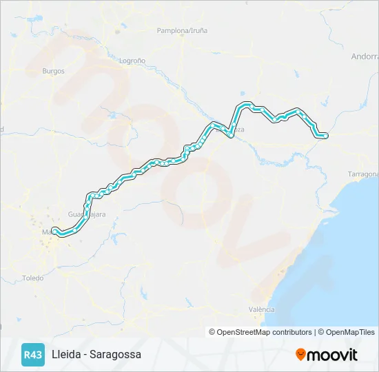 R43 Train Line Map