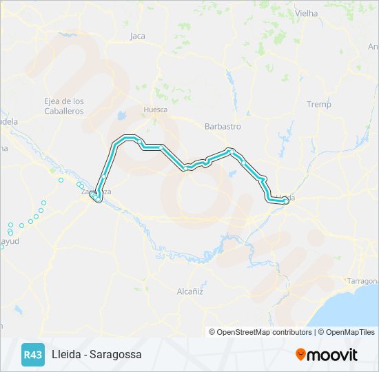 R43 train Line Map