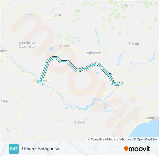 R43 Train Line Map