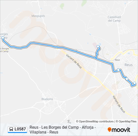 L0587 bus Line Map