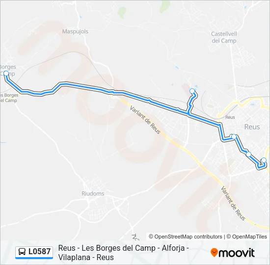 L0587 Bus Line Map