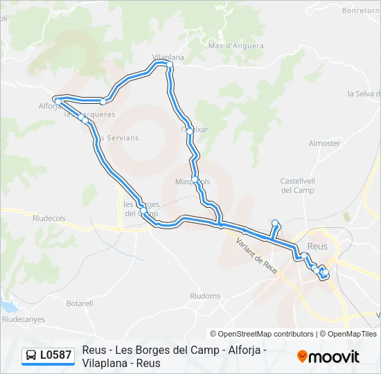 L0587 Bus Line Map