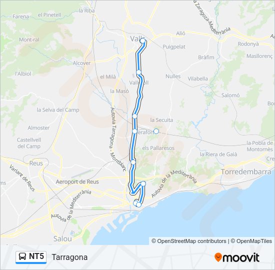 NT5 Bus Line Map