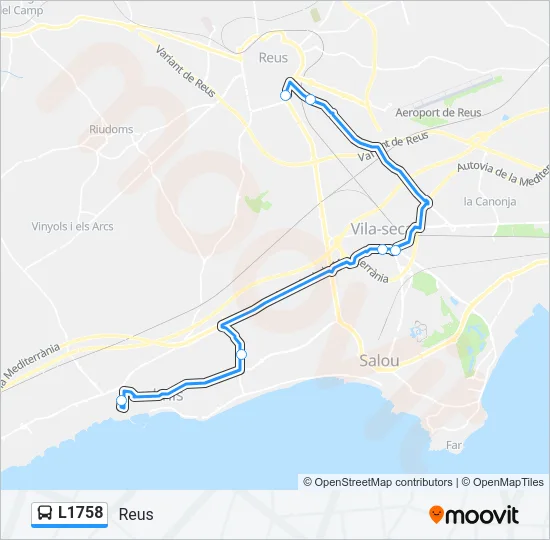 L1758 Bus Line Map