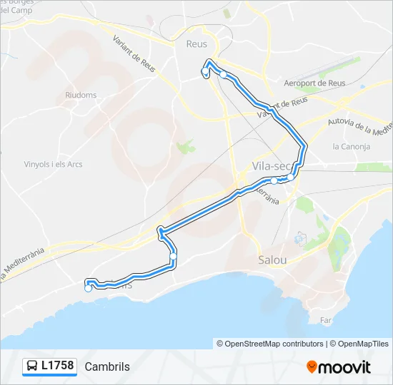 L1758 Bus Line Map