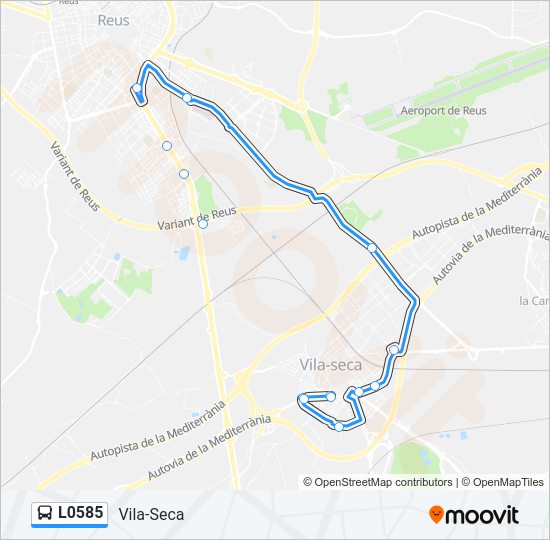 Mapa de L0585 de autobús