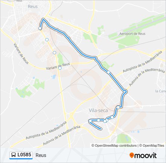 Mapa de L0585 de autobús