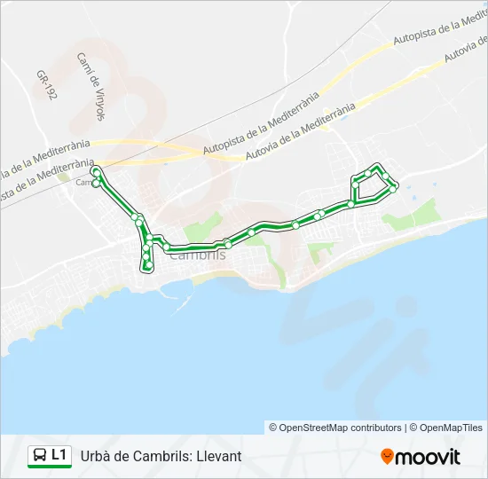 L1 Bus Line Map