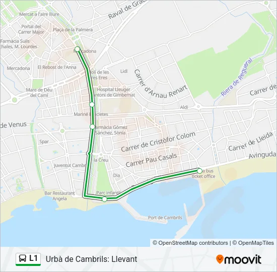 L1 Bus Line Map