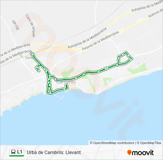 L1 Bus Line Map