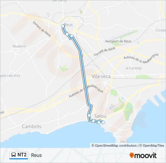 NT2 Bus Line Map