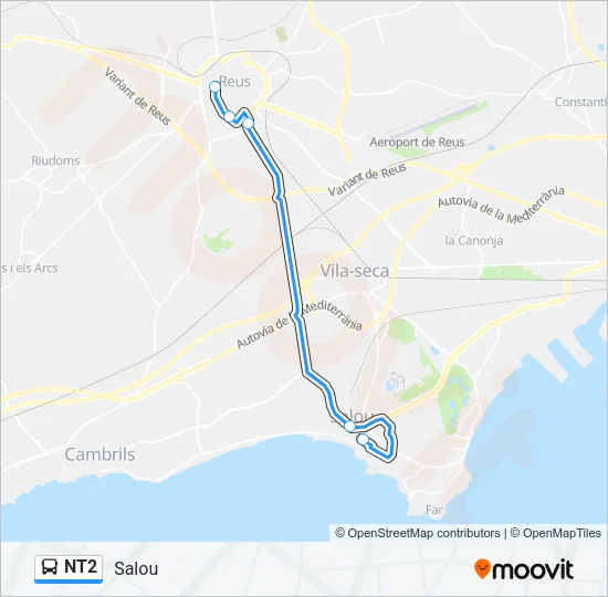 NT2 Bus Line Map
