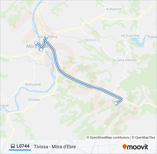 L0744 Bus Line Map