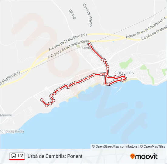 L2 Bus Line Map