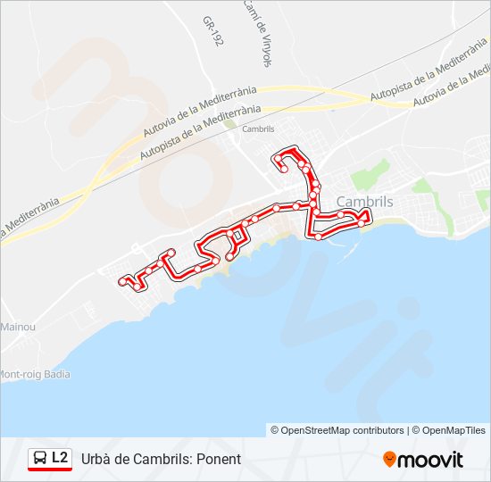 L2 bus Line Map