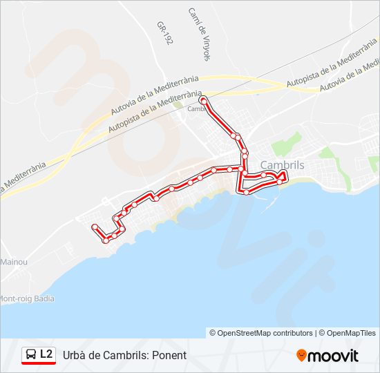 L2 bus Line Map