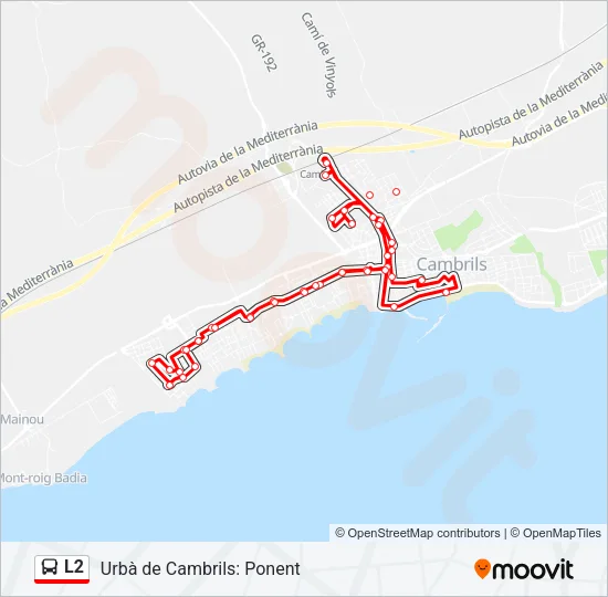 L2 Bus Line Map