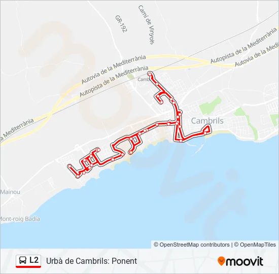 L2 Bus Line Map