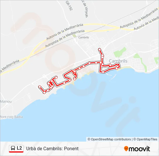 L2 Bus Line Map