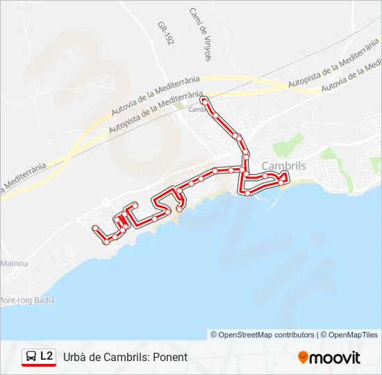 L2 Bus Line Map