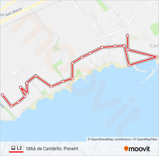 L2 bus Mapa de línia