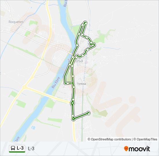 Mapa de L-3 de autobús