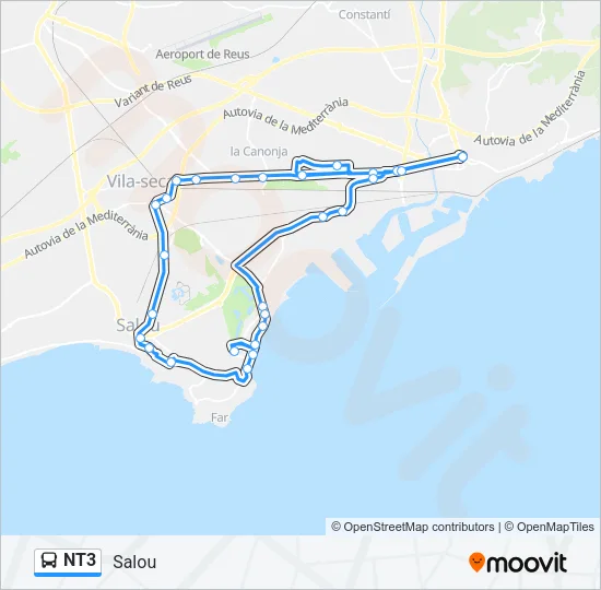 NT3 Bus Line Map