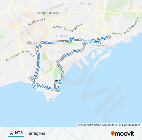 NT3 Bus Line Map