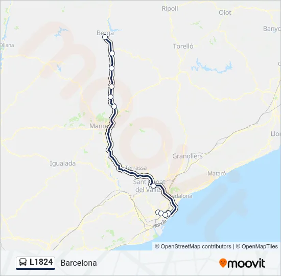 L1824 Bus Line Map
