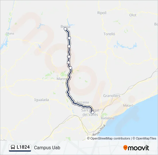 L1824 Bus Line Map