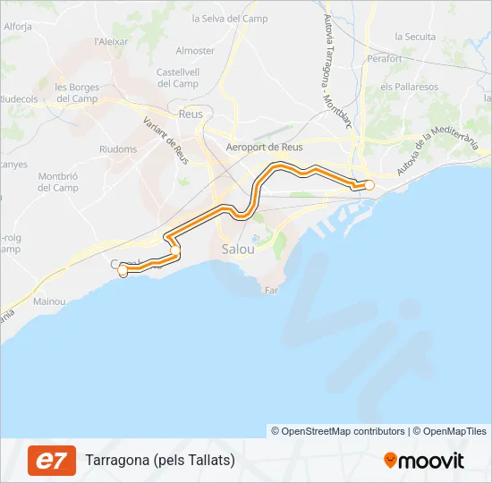 E7 Bus Line Map
