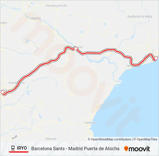 IRYO Train Line Map