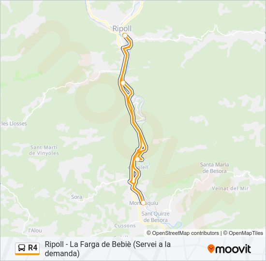 R4 Bus Line Map