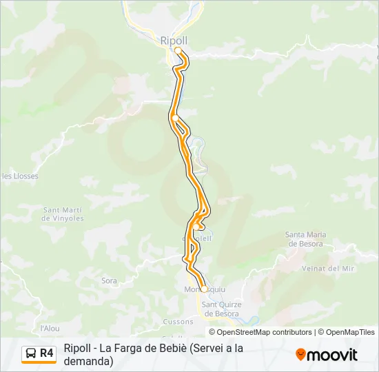 R4 Bus Line Map