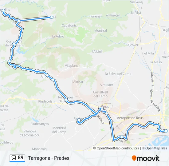 89 Bus Line Map